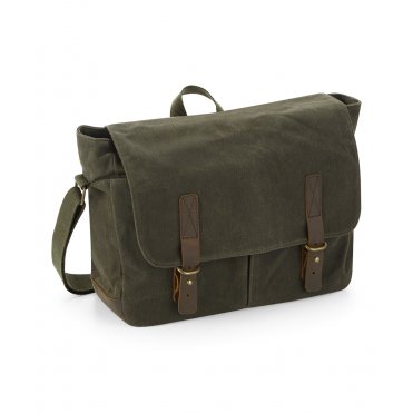 QD653 Heritage Waxed Canvas Messenger