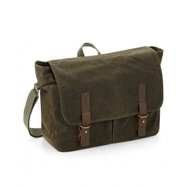 QD653 Heritage Waxed Canvas Messenger