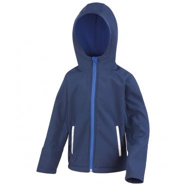 R224J Core Children's Tx Performance Hooded Softshell Jacket