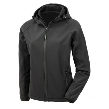 R911F Women's Recycled 3-Layer Printable Hooded Softshell
