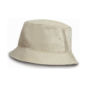RC45X Deluxe Washed Cotton Bucket Hat With Side Mesh Panels