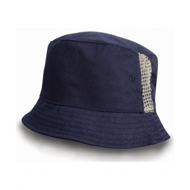 RC45X Deluxe Washed Cotton Bucket Hat With Side Mesh Panels