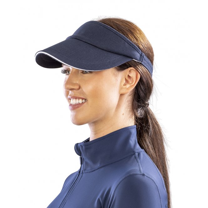 Result Headwear RC48X Herringbone Sun Visor With Sandwich Peak