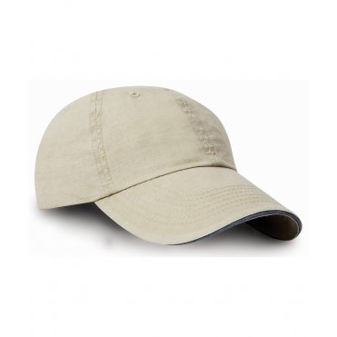 RC54X Washed Fine Line Cotton Cap With Sandwich Peak