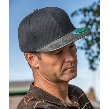 RC87X Bronx Glitter Flat Peak Snapback Cap