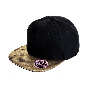 RC87X Bronx Glitter Flat Peak Snapback Cap