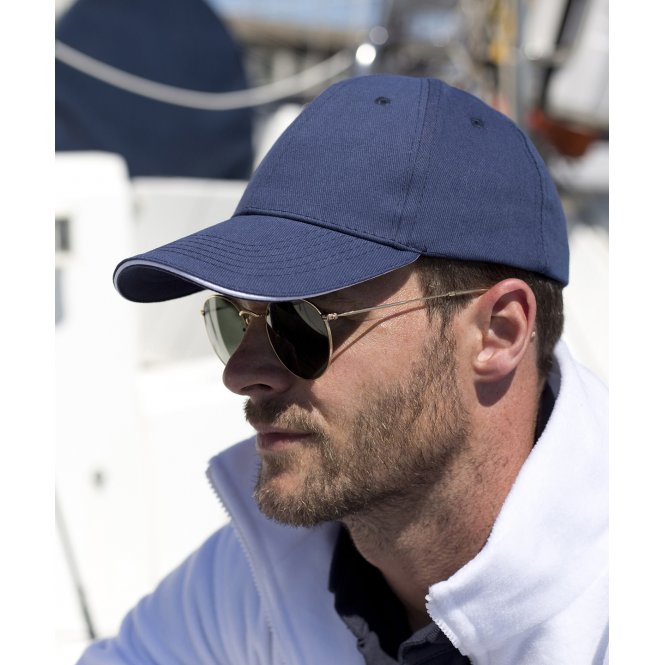Result Headwear RC91X Memphis Brushed Cotton Low-Profile Sandwich Peak Cap