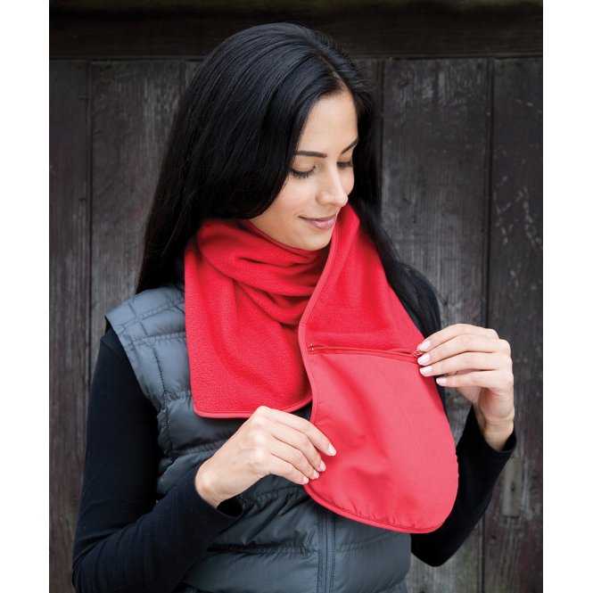 Result Winter Essentials R100A Polartherm Fleece Scarf With Zip Pocket