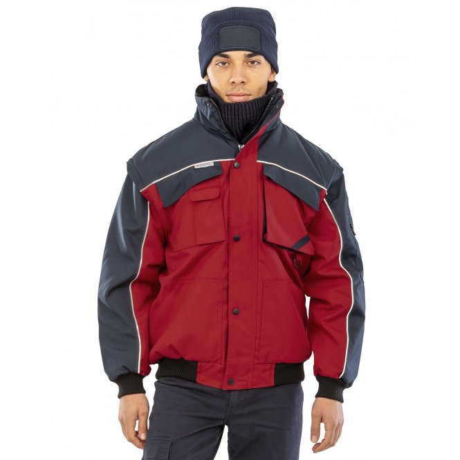 Result Workguard RE71A Work-Guard Zip Sleeve Heavy-Duty Pilot Jacket