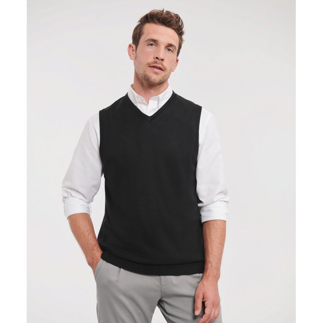 Russell Athletic Collection J716M V-Neck Sleeveless Knitted Sweater