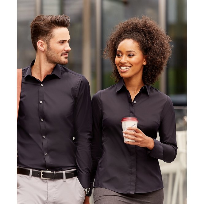 Russell Athletic Collection J960F Women's Long Sleeve Ultimate Stretch Shirt