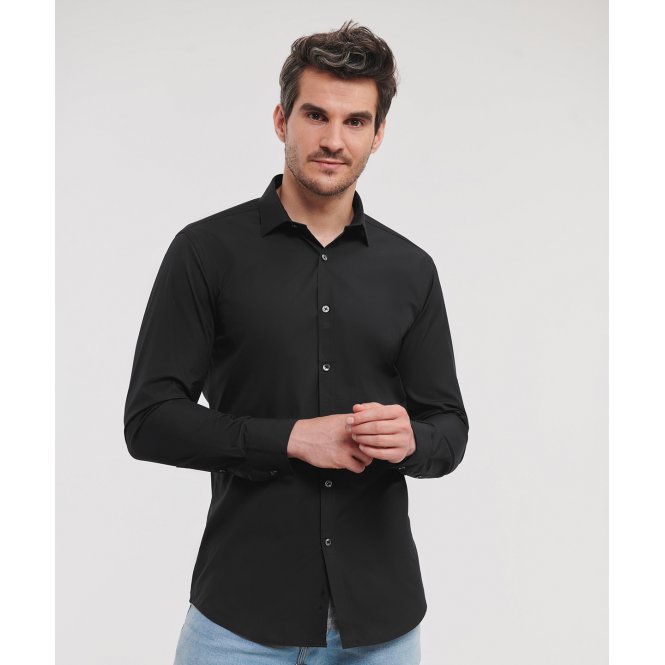 Russell Athletic Collection J960M Long Sleeve Ultimate Stretch Shirt