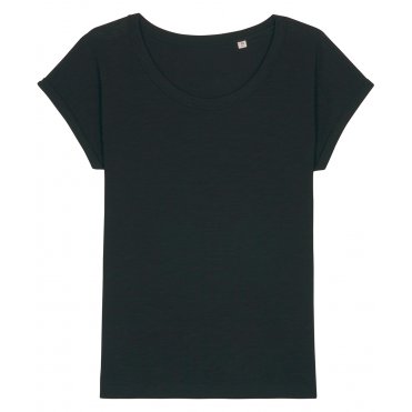 SX084 Women's Stella Rounders Slub Rolled Sleeve Slub T-Shirt (Sttw112)