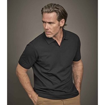 T1404 Luxury Stretch V-Neck Polo Shirt