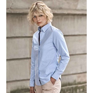 T4001 Women's Perfect Long Sleeve Oxford Shirt