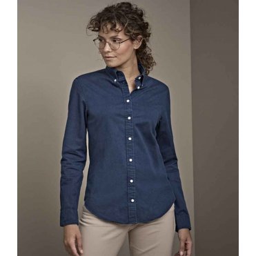 T4003 Women's Long Sleeve Casual Twill Shirt