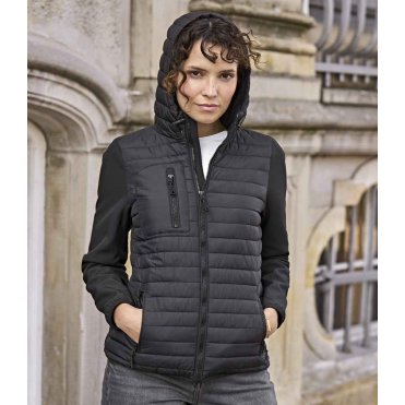 T9629 Women's Crossover Hooded Jacket