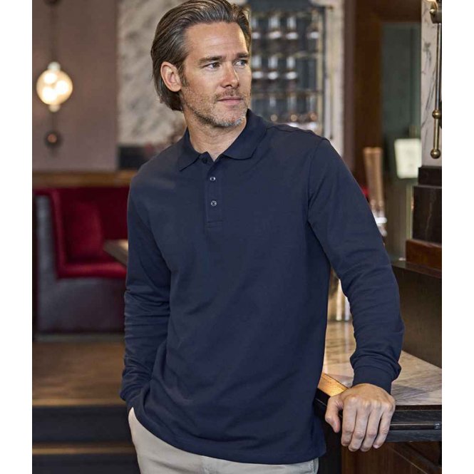 Tee Jays T1406 Luxury Stretch Long Sleeve Polo Shirt