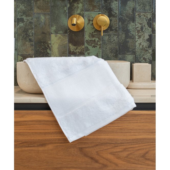 Towel City TC503 Organic Hand Towel With Printable Border