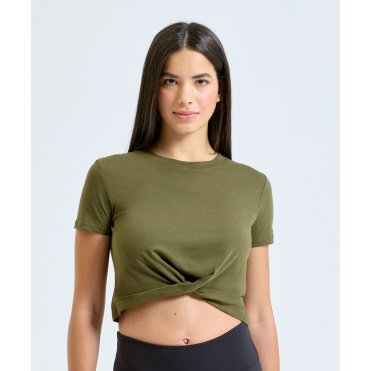 TR068 Women's TriDri Twist Crop Top