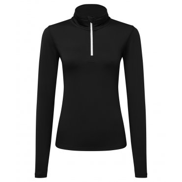 TR121 Women's TriDri Recycled Long Sleeve Brushed Back 1/4 Zip Top