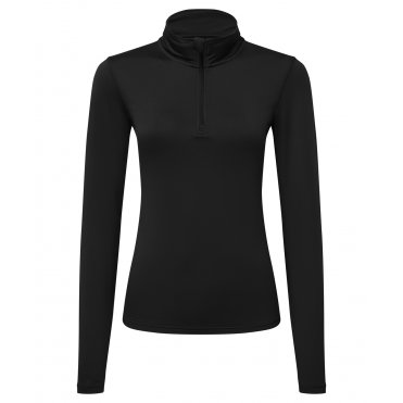 TR121 Women's TriDri Recycled Long Sleeve Brushed Back 1/4 Zip Top