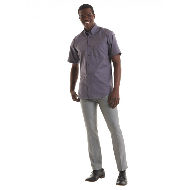 Uneek UC702 Men's Pinpoint Oxford Half Sleeve Shirt