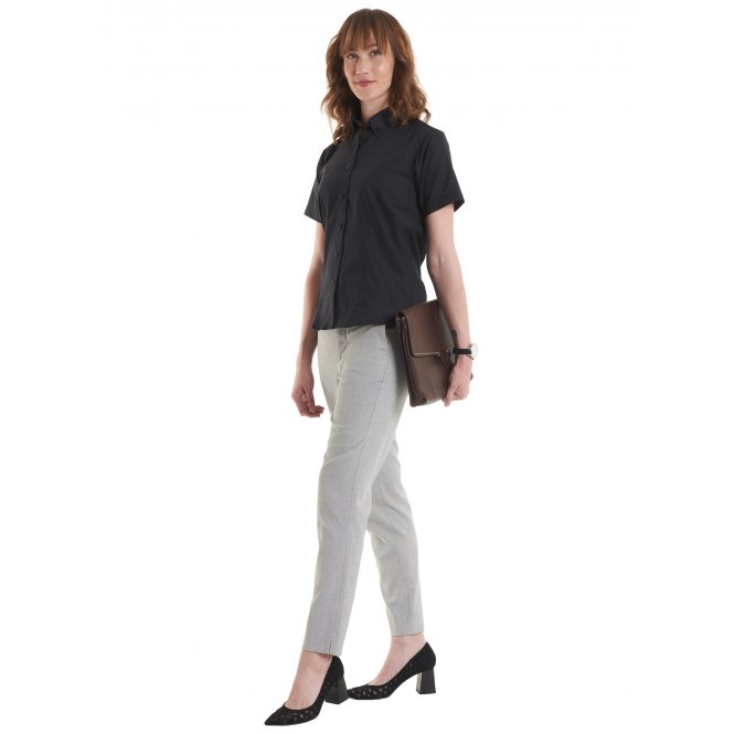 Uneek UC704 Women's Pinpoint Oxford Half Sleeve Shirt