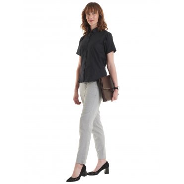 UC704 Women's Pinpoint Oxford Half Sleeve Shirt