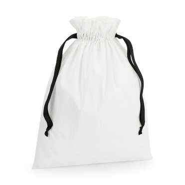 WM121 Cotton Gift Bag With Ribbon Drawstring