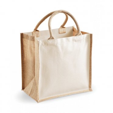 WM421 Printers Midi Jute Tote