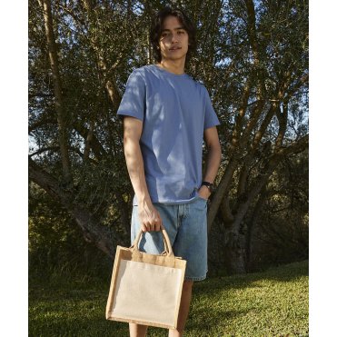 WM426 Cotton Pocket Jute Midi Tote