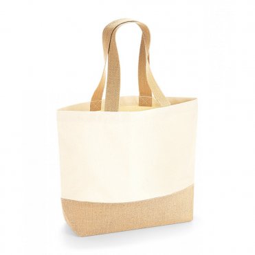 WM451 Jute Base Canvas Tote