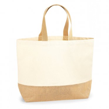 WM452 Jute Base Canvas Tote Xl