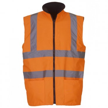 YK041 Hi-Visibility Reversible Fleece Bodywarmer (Hv008f)
