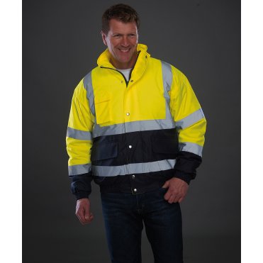 YK044 Hi-Visibility 2-Tone Bomber Jacket (Hvp218)