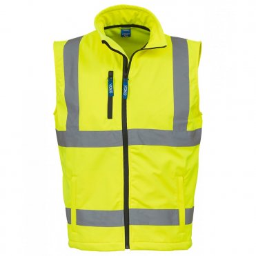 YK050 Hi-Visibility Softshell Gilet (Hv006)