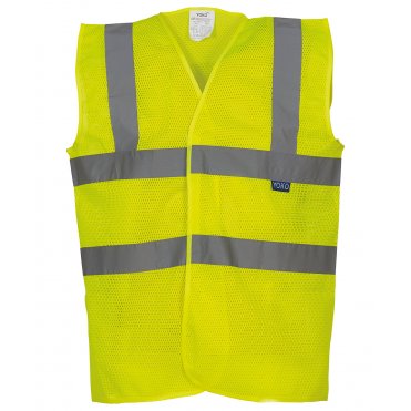 YK006 Top Cool Open Mesh 2-Band-And-Braces Waistcoat (Hvw120)
