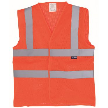 YK006 Top Cool Open Mesh 2-Band-And-Braces Waistcoat (Hvw120)