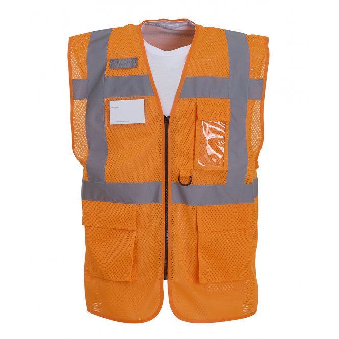 Yoko YK015 Hi-Visibility Top Cool Open-Mesh Executive Waistcoat (Hvw820)