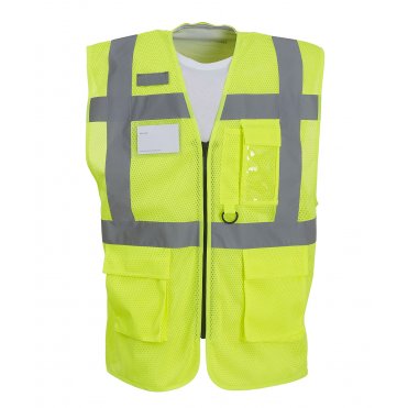 YK015 Hi-Visibility Top Cool Open-Mesh Executive Waistcoat (Hvw820)