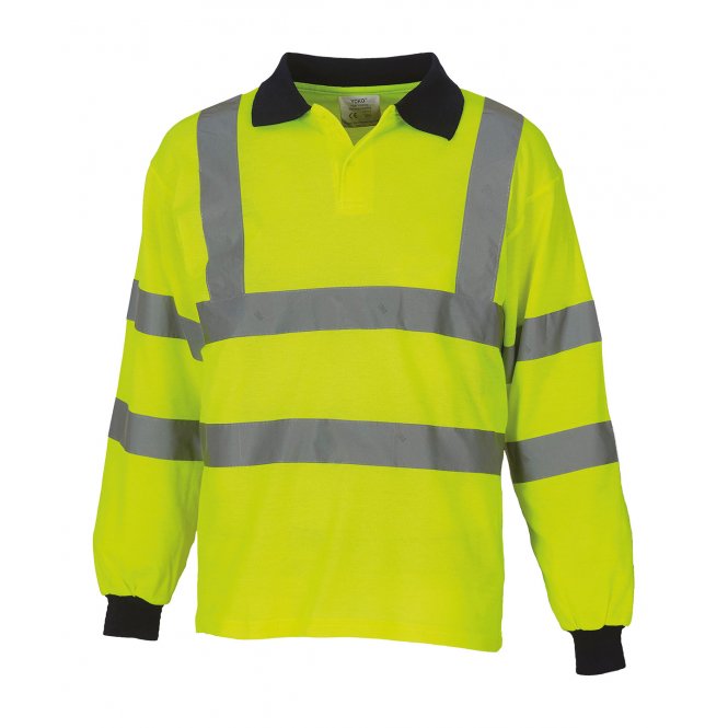 Yoko YK021 Hi-Visibility Long Sleeve Polo (Hvj310)