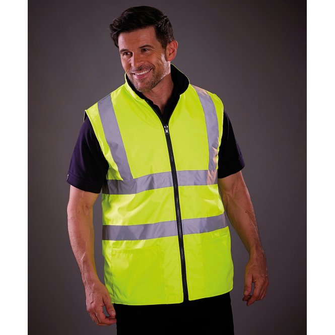 Yoko YK041 Hi-Visibility Reversible Fleece Bodywarmer (Hv008f)
