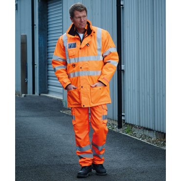 YK073 Hi-Visibility Polycotton Cargo Trousers With Kneepad Pockets (Hv018t/3m)