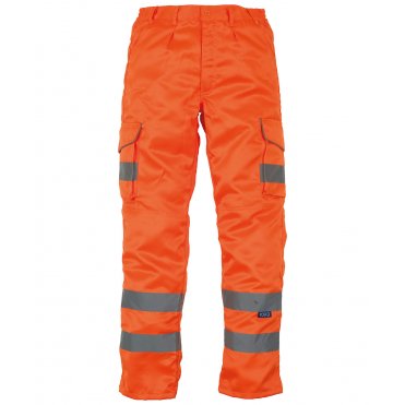 YK073 Hi-Visibility Polycotton Cargo Trousers With Kneepad Pockets (Hv018t/3m)